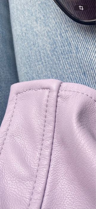 Лілова сорочка з еко-шкіри Pull&Bear/ Bershka, стан ідеальний