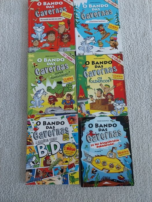 Livros variados da coleção 'Bando das Cavernas'