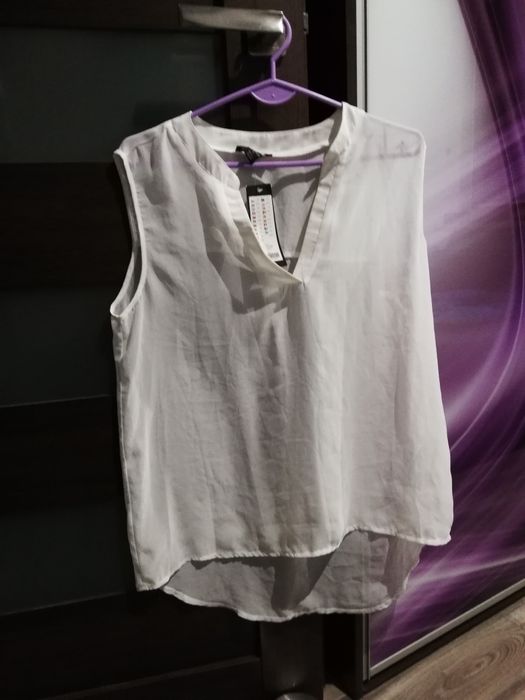 Cienki biały top
