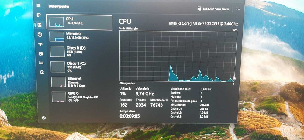 Desktop DELL Optiplex 3050 | i5-7500 | 7.ª G | 16GB RAM | NVMe 256GB + HDD 500GB | WiFi | W11