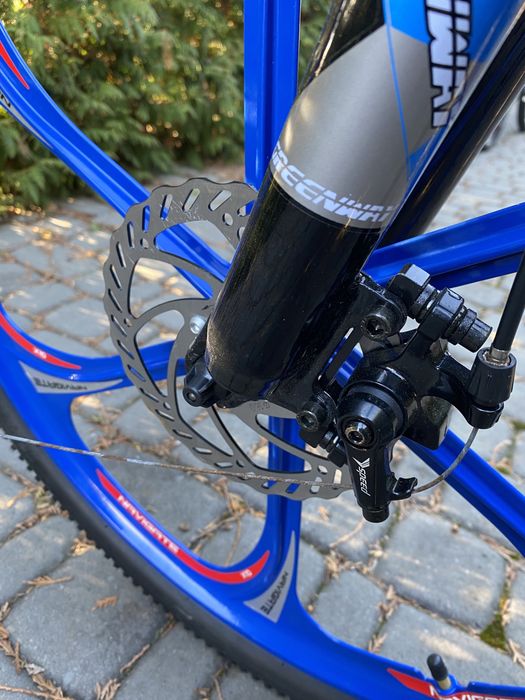 Гірський велосипед Greenway 26 Black-blue на литих дисках
