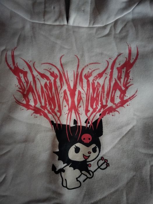 Худі біле з принтом