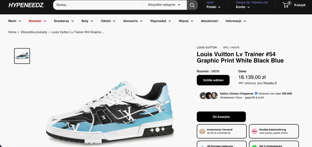 Louis Vuitton LV Trainer #54 (rare)