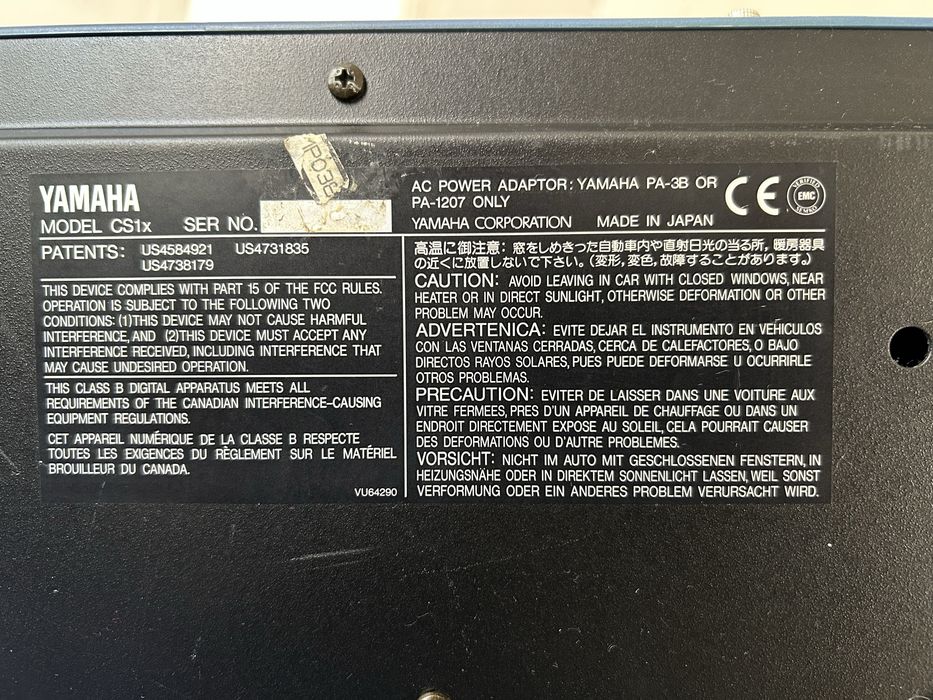 Синтезатор yamaha cs-x1