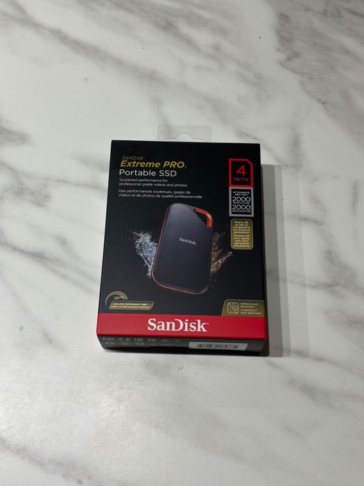 SanDisk Extreme PRO 4TB Przenośny Dysk SSD USB-C 2000 MB/s Nowy