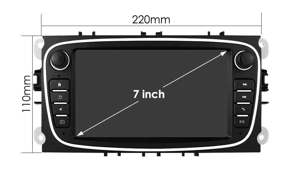 CarPlay Radio RDS DAB+ Android WiFi 4G GPS Ford Focus S-Max Mondeo MK4