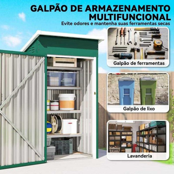 Abrigo Exterior Metálico 107,5x91x185 cm