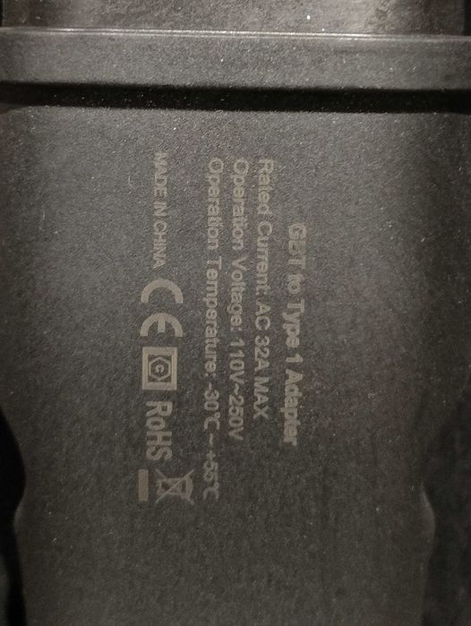 Перехідник GB/T на Type1 7кВт 32А AC