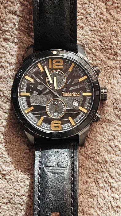 Relógio Timberland sem uso com bracelete couro e caixa aço inoxidável