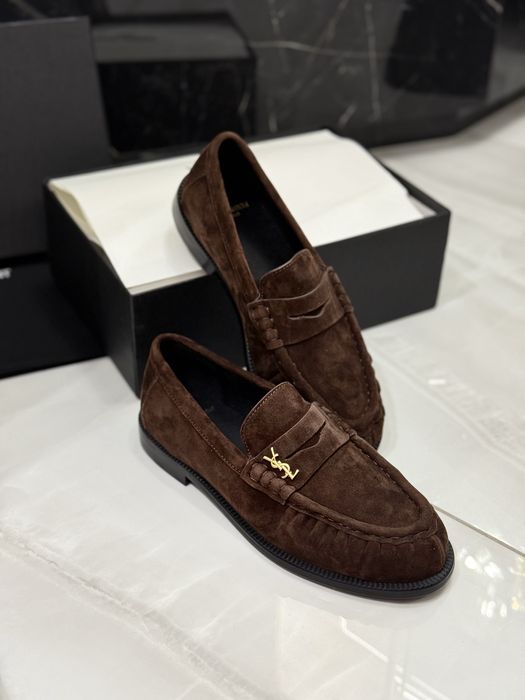 Mokasyny YSL Suede Brown