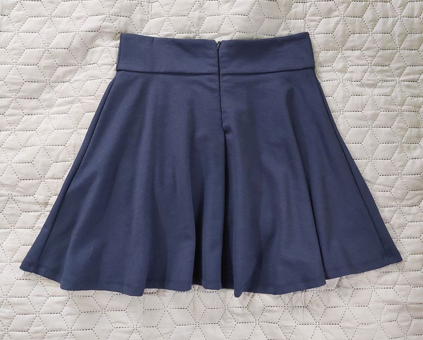 SPÓDNICA C&A rozkloszowana granatowa