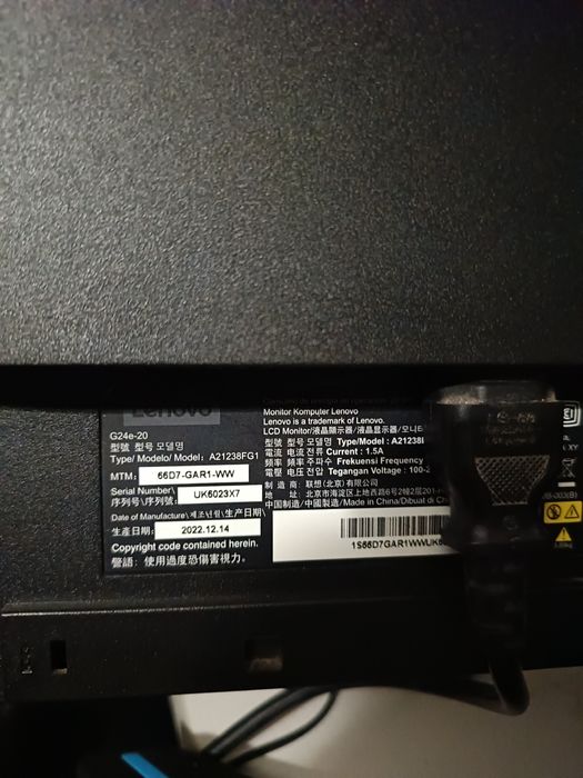 Monitor Lenovo g24 e20
