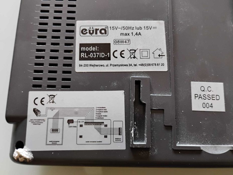 Zestaw wideodomofonu EURA RL-037ID-1