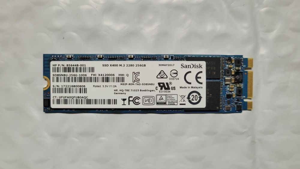 256gb m2 sata ssd SanDisk (97% здоров'я)