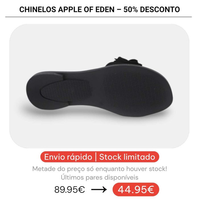50% Desconto - Chinelo Apple of Eden Shoes