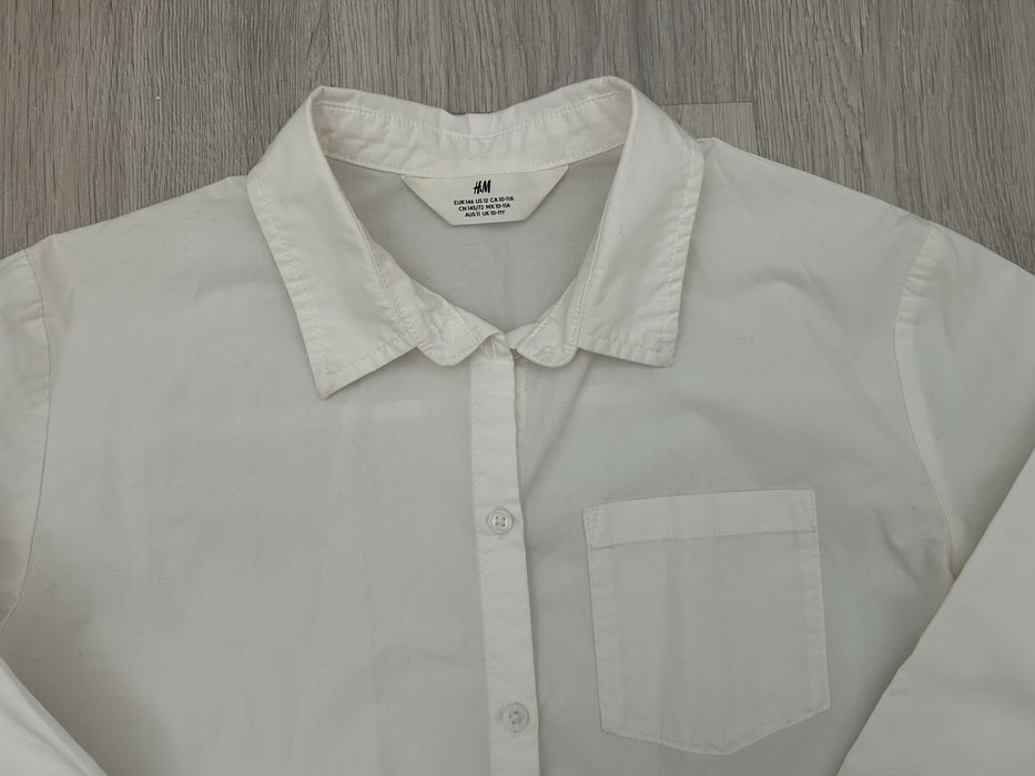 Сорочка біла шкільна H&M на дівчинку 10-11/146