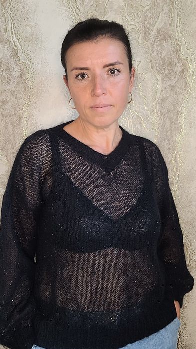 Джемпер з кідмахеру на шовку з паєтками. Розмір 48-50