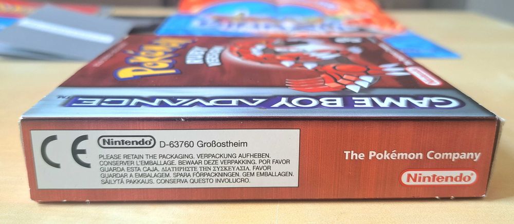 Pokémon Ruby GBA (BOX & INSERTS ONLY) - Edição PT Collector + “VIP” + Poster