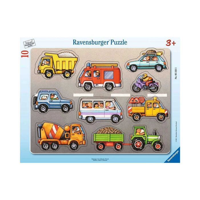 ravensburger puzzle pojazdy - 10 elementów