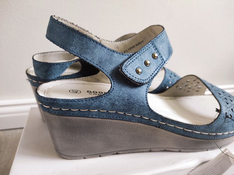 NOWE sandały damskie na koturnie ażurowe Goodin rozmiar 40