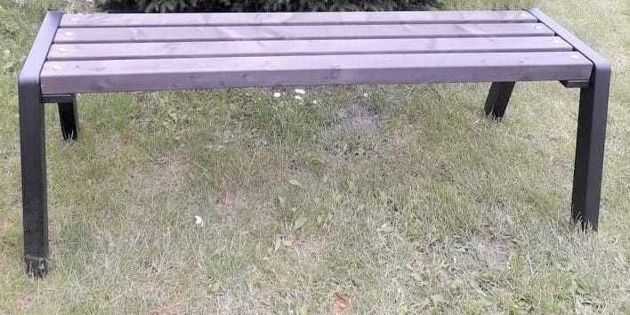 Ławka bez oparcia AMO 150 cm park, miasto, ogród, producent , atest