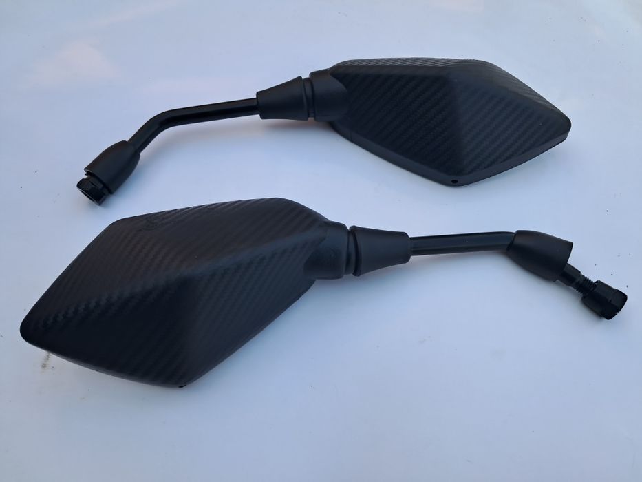 Мото зеркала прызма чорные карбон. Цена за пару.