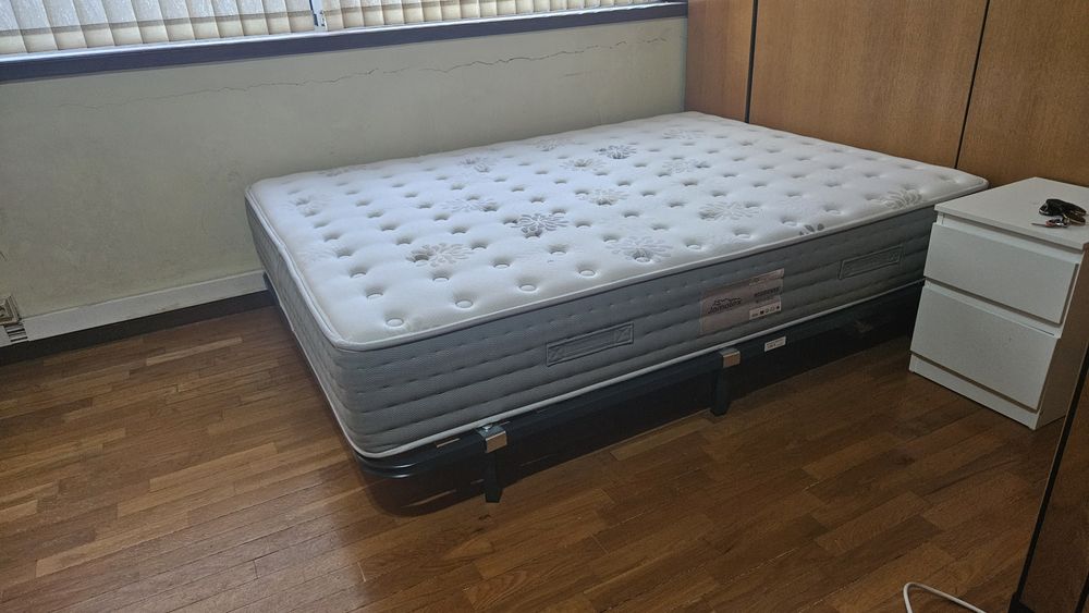 Conjunto Colchão Casal Jomotex Molas Ensacadas (140x190) + Estrado – Porto Centro