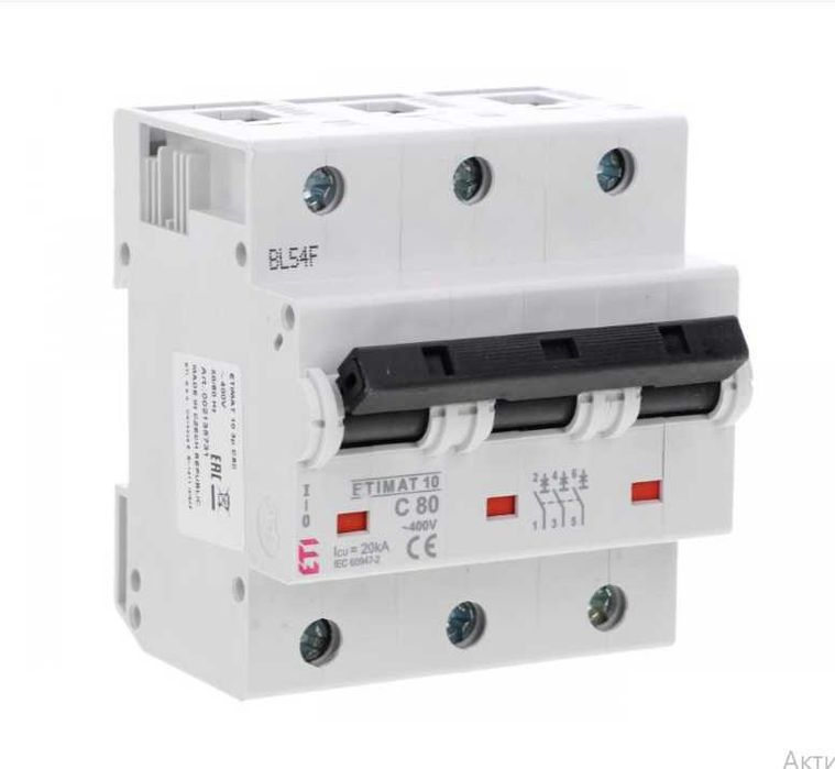 Автомат 80A ETI триполюсний 3/80А+ незалежний розчіплювач