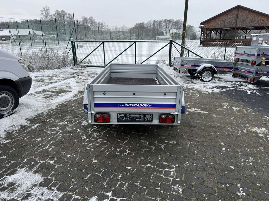 270x125x39cm Nowa przyczepka Niewiadów BO7270T spawana dwuosiowa mocna