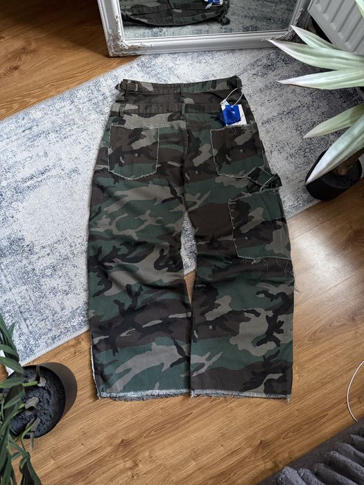Camo Distressed Jeand Baggy Камо Джинси Широкі з Подвійним Поясом Double Waist Камуфляж Архив Archive Дострес Real Tree Military