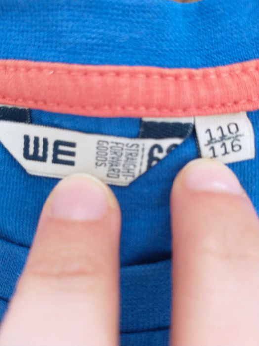 zestaw 2 bluzek z długim rękawem, marki CFK i WE, rozmiar 116 cm