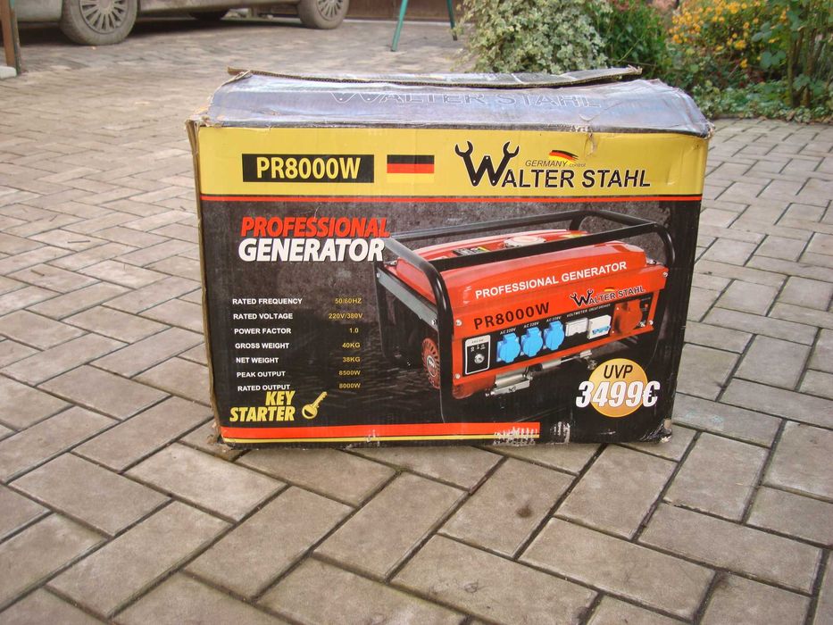 Генератор бензиновий Walter Stahl PR8000W б\у
