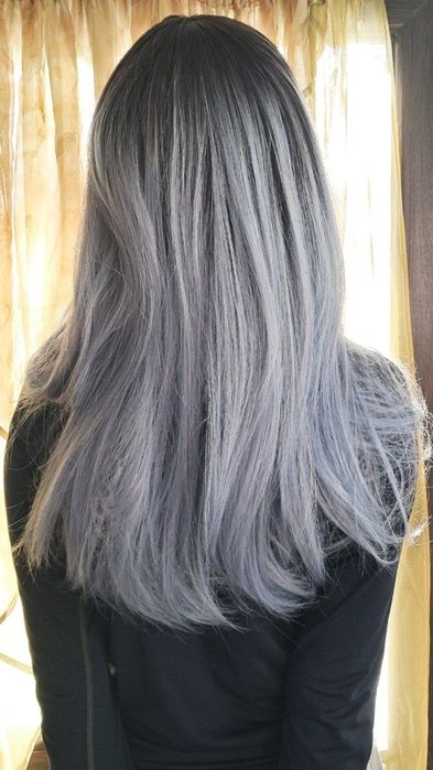 Sleek парик на сетке омбре.Аниме, панк.