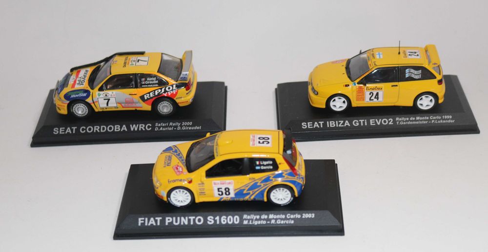 Vendo miniaturas  Rally Car da minha coleção Rally 1/43.  25€/un.