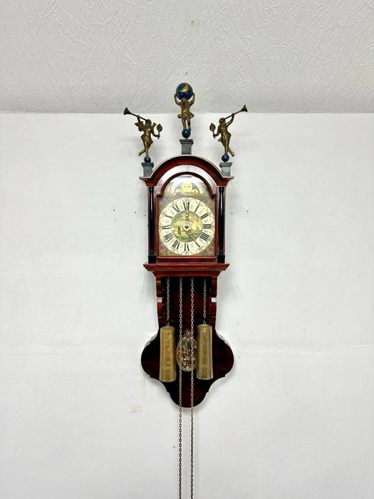 Настінний механічний годинник часы настенные дерево 7684