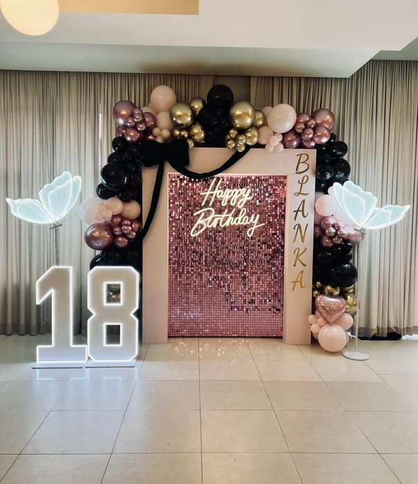 Duzy napis led Happy Birthday Urodziny