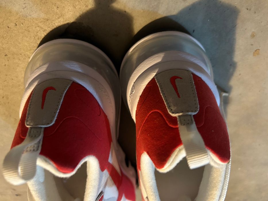 Nike Air Max 270 React, white red - nowe, 44, oryginalne