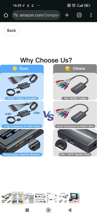Kable , przejściówka hdmi to component scaler cable