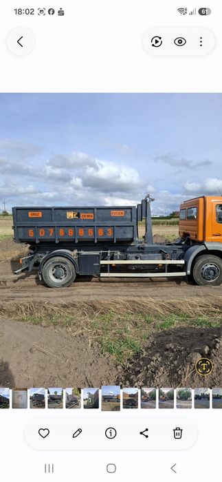 Mercedes atego hakowiec z kontenerem