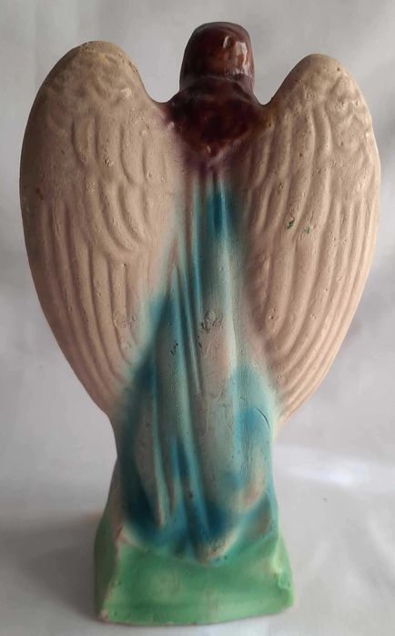 Anioł Opiekun Dzieci Stara Figurka Polichromia