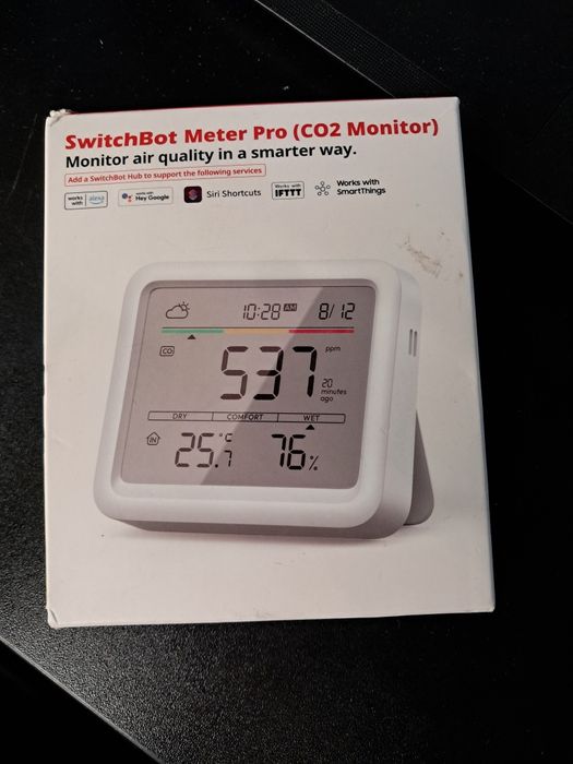 SwitchBot Meter Pro CO2 | Датчик CO2, температури та вологості | НОВИЙ | -70%