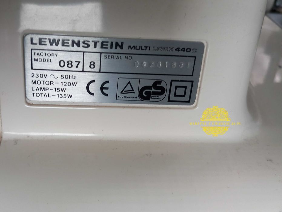 Owerlok Lewenstein bawełna dresówka jeans Gwarancja 12Miesiecy