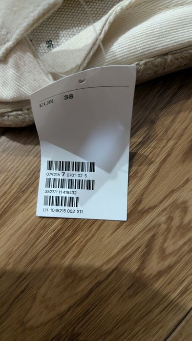 Baleriny mokasyny H&M rozmiar 38, nowe z metką