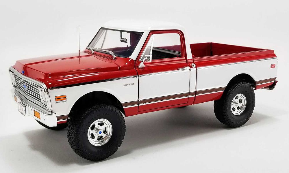 Chevrolet K10 4x4 1972 Red & White ACME 1:18