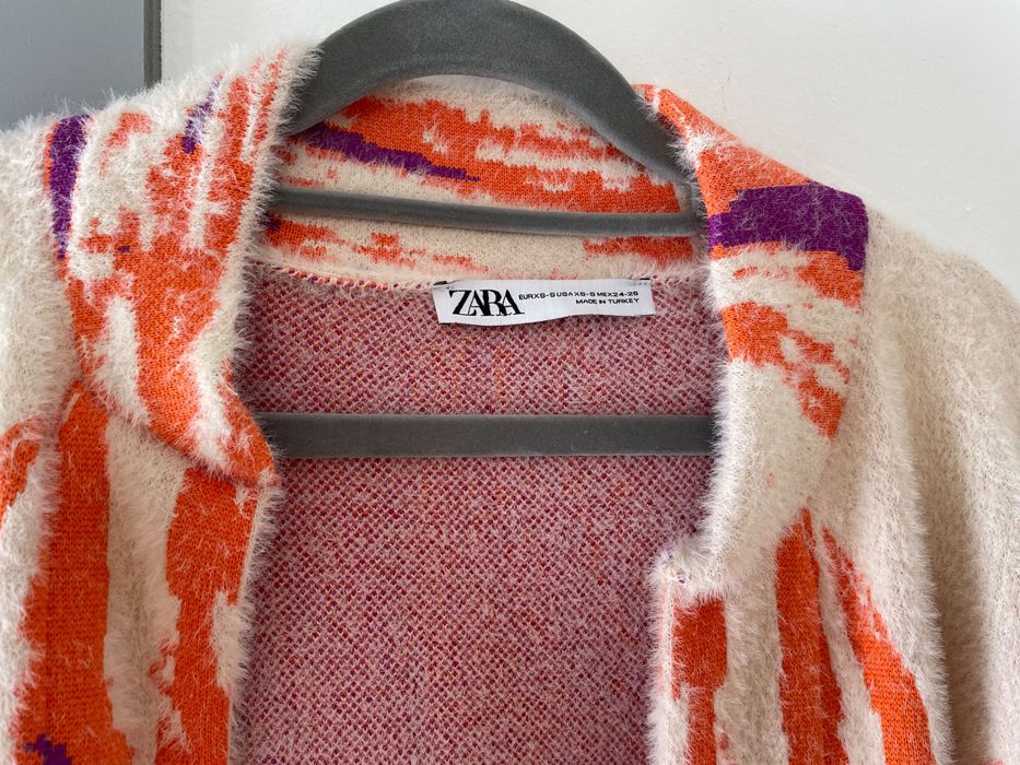 Casaco comprido malha Zara