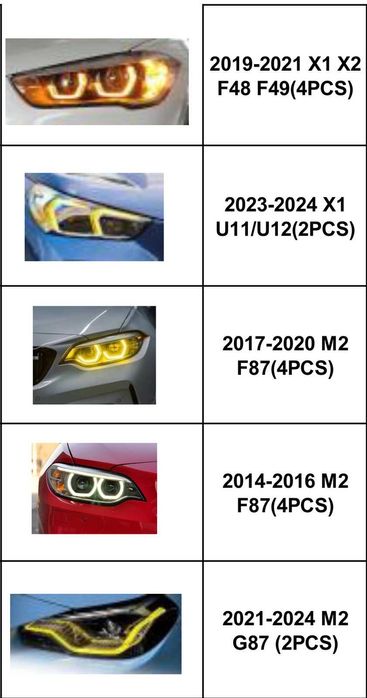 Ангельские глазки BMW Жовті ходові вогні БМВ Желтые глазки БМВ DRL BMW