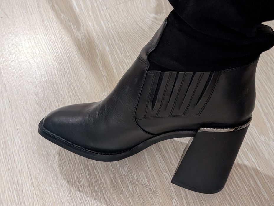 Сапоги ботфорты   низ натуральная кожа