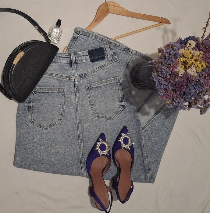 Трендова джинсова спідниця ZARA