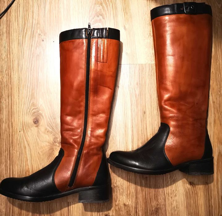 Oficerki kozaki skóra zimowe Lesta roz.38