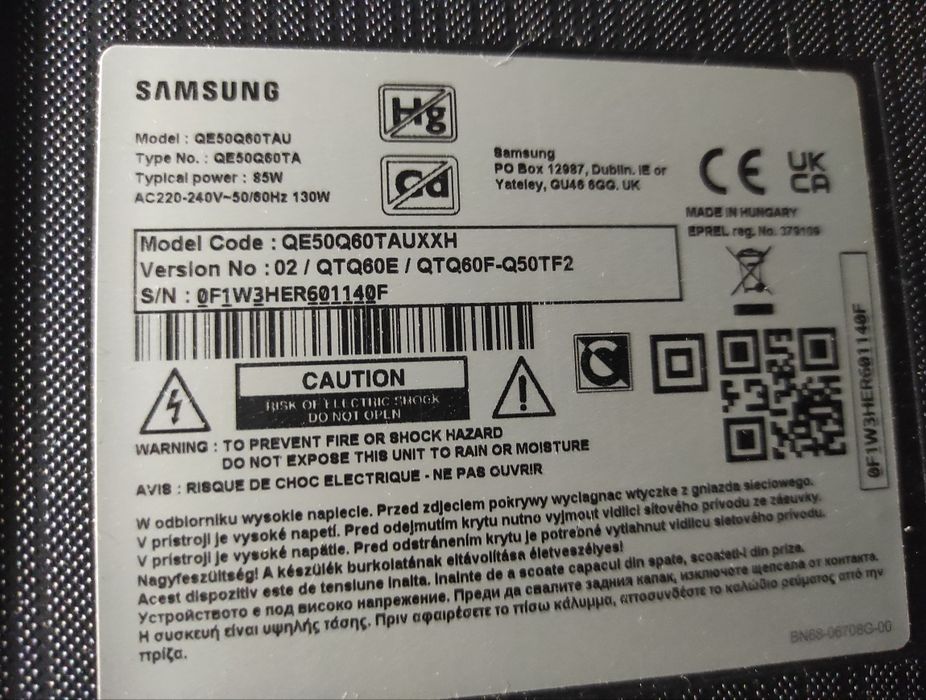 Samsung QE50Q60T под ремонт.